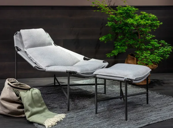 ROLF BENZ Liegesessel mit Hocker 228