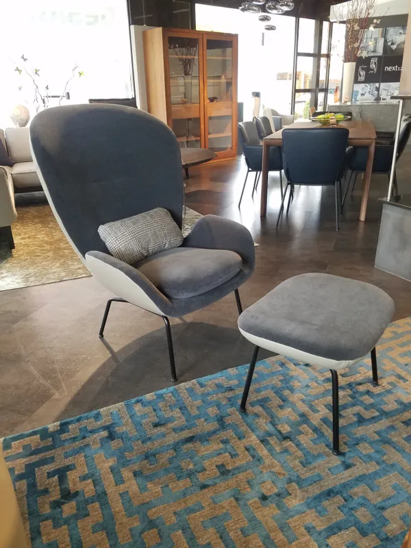 Rolf Benz Hochlehnsessel 594 + Hocker