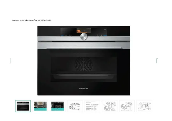 CS636GBS2 Kompakt-Dampfbackofen