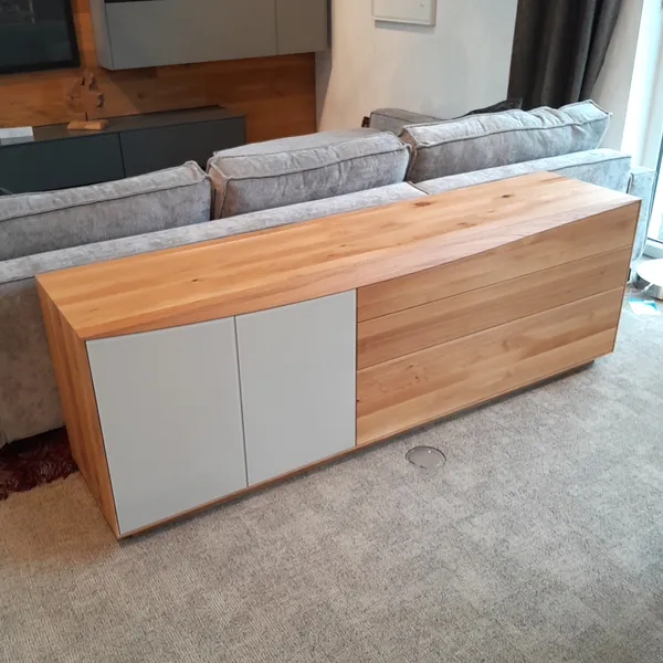 Sidebaord Anrei Puro Wave (Eiche massiv/Glas)