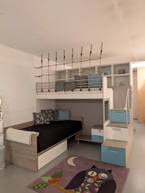 Kinderzimmer Mod. XCAB - mit Hochbett - Dielle