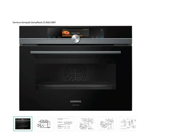 Kompakt-Dampfbackofen CS858GRB7